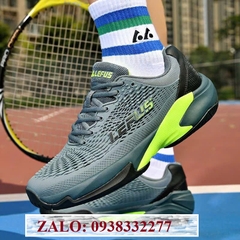 Giày Lefus L033 chơi Pickleball Tennis nam nữ chính hãng xanh rêu