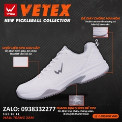 Giày Pickleball Tennis Wika Vetek chính hãng (Màu trắng)
