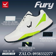Giày Pickleball Wika Fury chính hãng (trắng chuối)