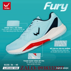 Giày Pickleball Wika Fury chính hãng (xanh ngọc)