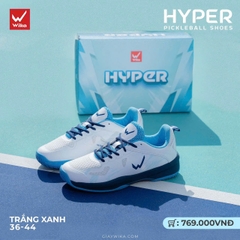 Giày Pickeball Wika Hyper chính hãng màu trắng xanh