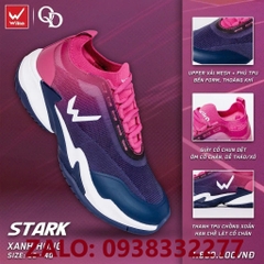 Giày Pickleball Wika Stark (Cầu lông, pickleball) nam nữ chính hãng màu xanh hồng