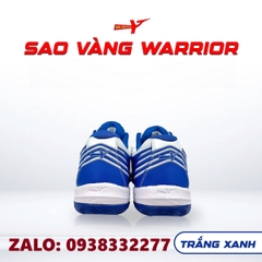 Giày bóng chuyền sao vàng Warrior trắng xanh chính hãng