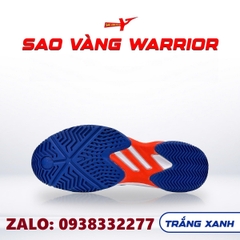Giày bóng chuyền sao vàng Warrior trắng xanh chính hãng