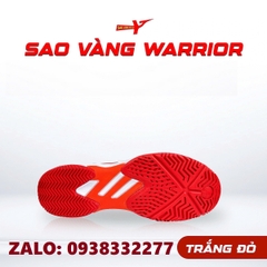 Giày bóng chuyền sao vàng Warrior trắng đỏ chính hãng
