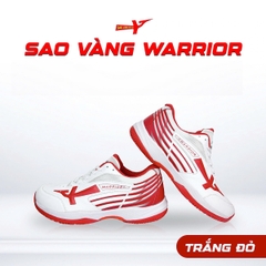 Giày bóng chuyền sao vàng Warrior trắng đỏ chính hãng
