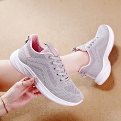 Giày thể thao sneaker nữ Hot Trend 2021 -Hamishu 135 màu xám hồng