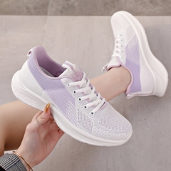 Giày thể thao sneaker nữ Hot Trend -Hamishu 135 màu xám hồng