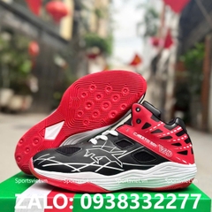 Giày bóng chuyền nam cày sân bê tông VHD 501 đen đỏ cổ cao chính hãng