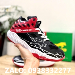 Giày bóng chuyền nam cày sân bê tông VHD 501 đen đỏ cổ cao chính hãng