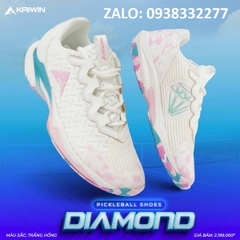 Giày Pickleball Kaiwin Diamond chính hãng màu trắng cam