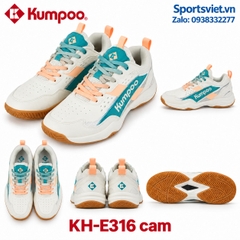Giày cầu lông, giày pickleball nam nữ Kumpoo E316 màu cam chính hãng