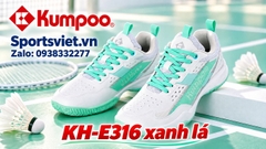 Giày cầu lông, giày pickleball nam nữ Kumpoo E316 màu xanh lá chính hãng