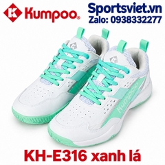 Giày cầu lông, giày pickleball nam nữ Kumpoo E316 màu xanh lá chính hãng