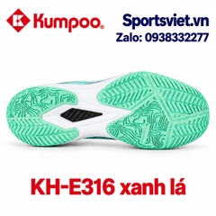 Giày cầu lông, giày pickleball nam nữ Kumpoo E316 màu xanh lá chính hãng