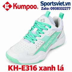 Giày cầu lông, giày pickleball nam nữ Kumpoo E316 màu xanh lá chính hãng