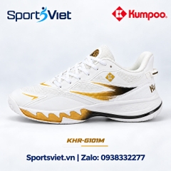 Giày Kumpoo KHR-G101M cầu lông, Pickleball, bóng chuyền nam nữ màu đen, trắng – Thiết kế đẹp, năng động