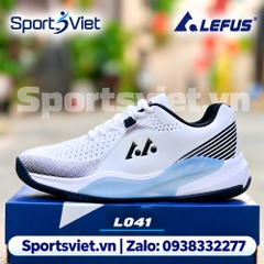 Giày Tennis Lefus L041 nam nữ chính hãng giá rẻ màu trắng xám