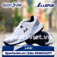 Giày Tennis Lefus L041 nam nữ chính hãng giá rẻ màu trắng xám