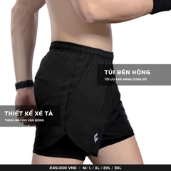 Quần chạy bộ nam Egan QR02 màu ghi