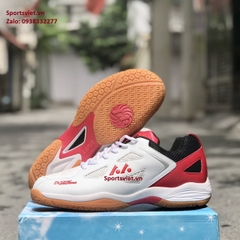 Giày cầu lông nam nữ Lefus L022 New chính hãng màu trắng đỏ