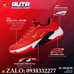 Giày Pickleball Tennis Wika Ruta chính hãng (đỏ)