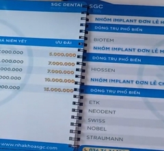 Menu Nhựa PVC