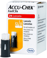 Kim lấy máu Accu-Check FastClik Roche thử đường huyết 24 Kim