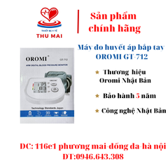 Máy đo huyết áp điện tử bắp tay OROMI GT-712-Hàng chính hãng- bảo hành 5 năm