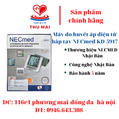 Máy đo huyết áp điện tử bắp tay NECmed KD-5917- HÀNG CHÍNH HÃNG-THIIẾT BỊ THEO DÕI SỨC KHOẺ