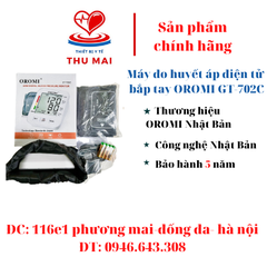 Máy đo huyết áp điện tử bắp tay OROMI GT-702C - Nhập khẩu chính hãng - Bảo hành 5 năm