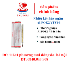 Nhiệt kế thủy ngân ALPOK2 VTV16 - Thiết bị đo thân nhiệt - Bảo hành 12 tháng