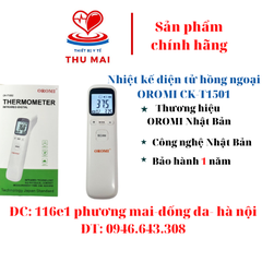 Nhiệt kế điện tử hồng ngoại OROMI CK-T1501 - Máy đo thân nhiệt (bảo hàng 12 tháng)