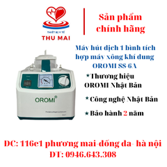 MÁY XÔNG VÀ HÚT DỊCH HÚT 2 TRONG 1 OROMI MODEL SS-6A THƯƠNG HIỆU NHẬT BẢN ( BẢO HÀNH 3 NĂM)