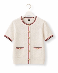 Áo TN len cardigan nút vàng Zara