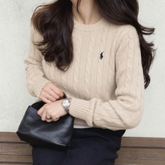 NU-ÁO TD len vặn thừng ngựa Polo Ralph Lauren  0926 TRA