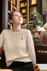 NU-ÁO TD len vặn thừng ngựa Polo Ralph Lauren  0926 TRA