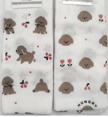 Khăn xô/cotton trắng gấu/gà/cherry S2 0826 TRA