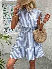 NU-Đầm TN linen sọc Shein 102026