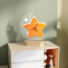 Đồng hồ để bàn P-HOME CL100 hình Trăng Sao với đèn Led