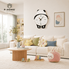 Đồng Hồ Treo Tường Gấu Panda Cute CL076 Với Đèn LED