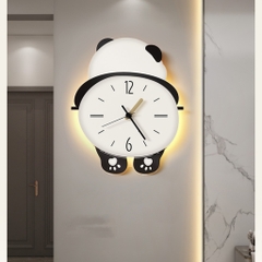 Đồng Hồ Treo Tường Gấu Panda Cute CL076 Với Đèn LED