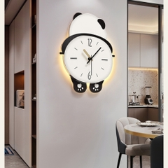 Đồng Hồ Treo Tường Gấu Panda Cute CL076 Với Đèn LED