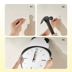 Đồng Hồ Treo Tường Gấu Panda Cute CL076 Với Đèn LED