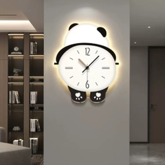 Đồng Hồ Treo Tường Gấu Panda Cute CL076 Với Đèn LED