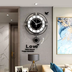 Đồng hồ quả lắc trang trí treo tường CL018 phong cách tối giản