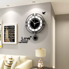 Đồng hồ quả lắc trang trí treo tường CL018 phong cách tối giản