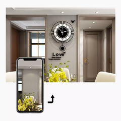 Đồng hồ quả lắc trang trí treo tường CL018 phong cách tối giản