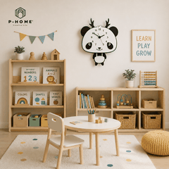 Đồng hồ trang trí phòng ngủ cho bé CL037- gấu cute