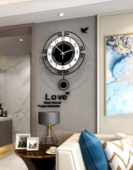 Đồng hồ quả lắc trang trí treo tường CL018 phong cách tối giản